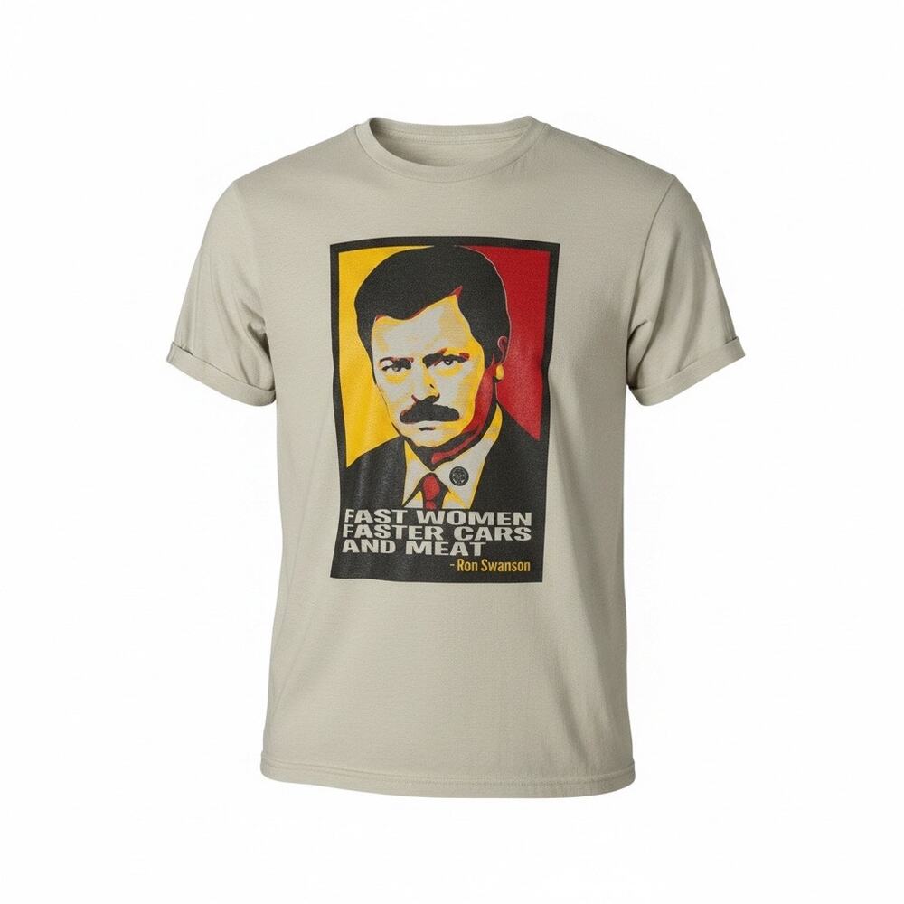 Ron Swanson Parks and Recreation (Nick Offerman) Tshirt Unisex Small